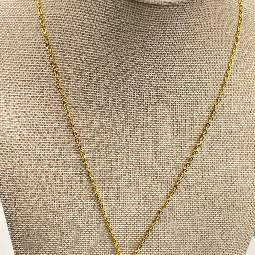 Vtg Santa Claus Christmas Pendant Necklace Enameled Holiday Jewelry Gold Tone